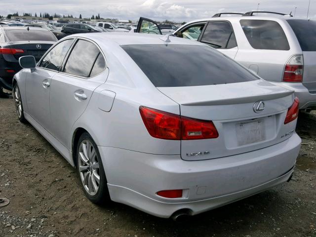 JTHCK262585019863 - 2008 LEXUS IS 250 WHITE photo 3