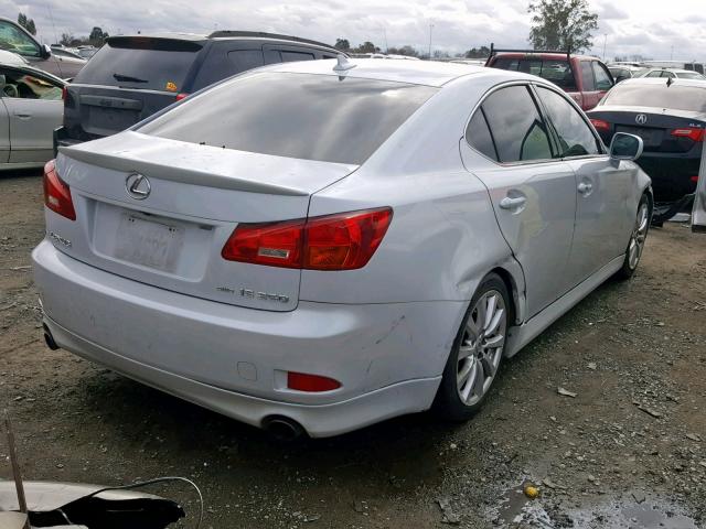 JTHCK262585019863 - 2008 LEXUS IS 250 WHITE photo 4