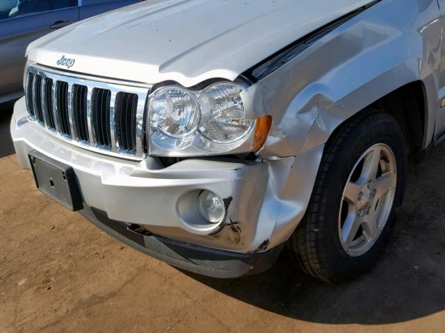 1J4HR58N95C614020 - 2005 JEEP GRAND CHER SILVER photo 9