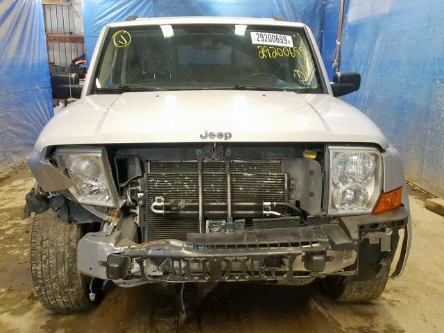 1J8HG48K76C206038 - 2006 JEEP COMMANDER SILVER photo 9