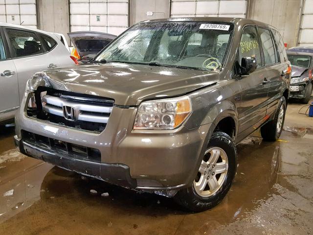 5FNYF18146B024445 - 2006 HONDA PILOT LX GREEN photo 2