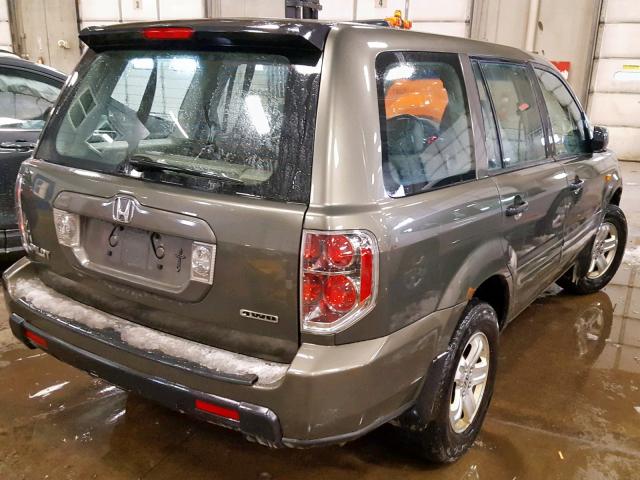 5FNYF18146B024445 - 2006 HONDA PILOT LX GREEN photo 4