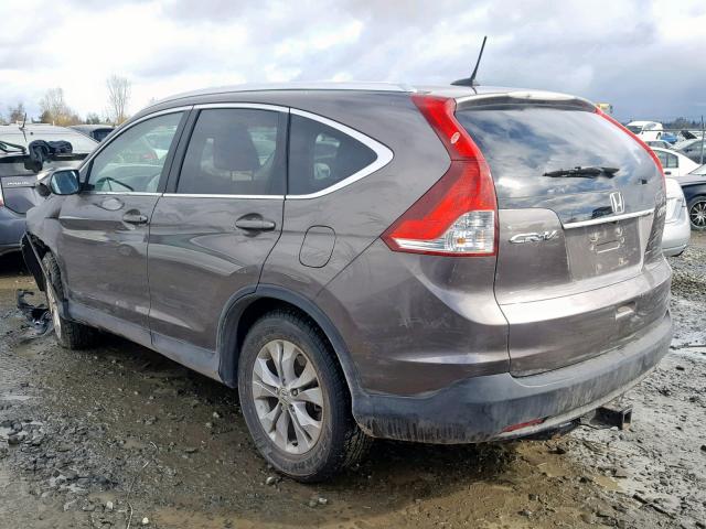 2HKRM4H7XEH661274 - 2014 HONDA CR-V EXL BROWN photo 3