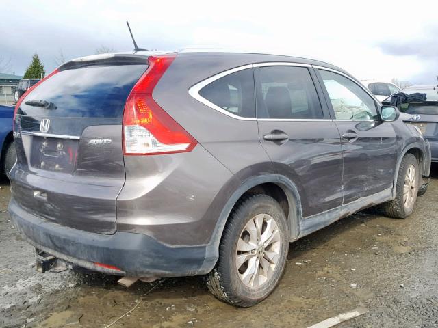 2HKRM4H7XEH661274 - 2014 HONDA CR-V EXL BROWN photo 4