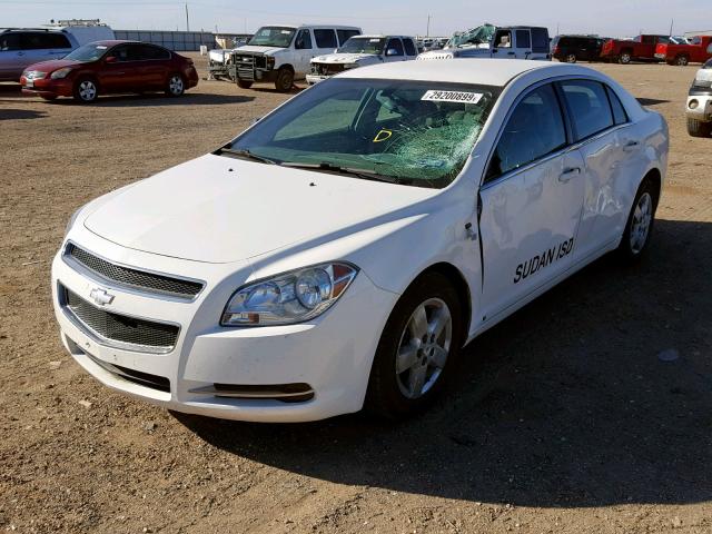1G1ZG57B68F219585 - 2008 CHEVROLET MALIBU LS WHITE photo 2