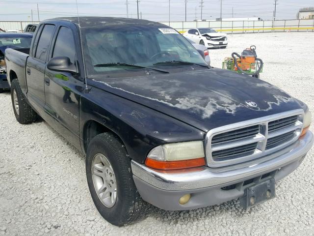 1B7HL2ANX1S284419 - 2001 DODGE DAKOTA QUA BLACK photo 1