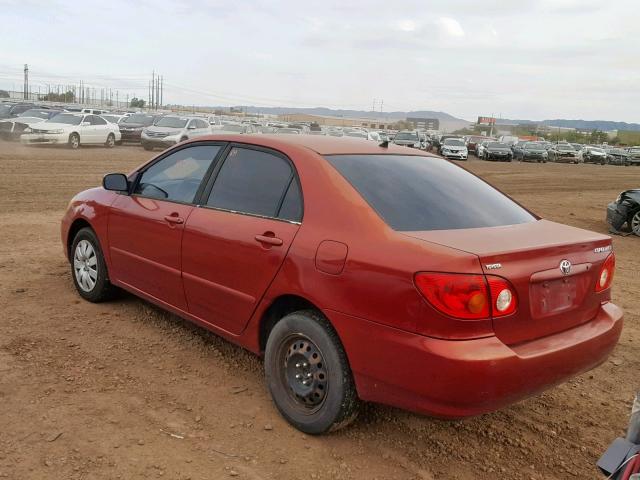 2T1BR32E83C130370 - 2003 TOYOTA COROLLA CE RED photo 3