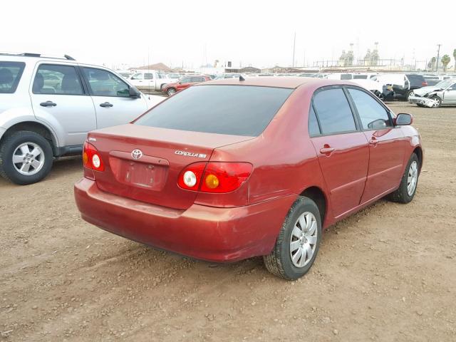 2T1BR32E83C130370 - 2003 TOYOTA COROLLA CE RED photo 4