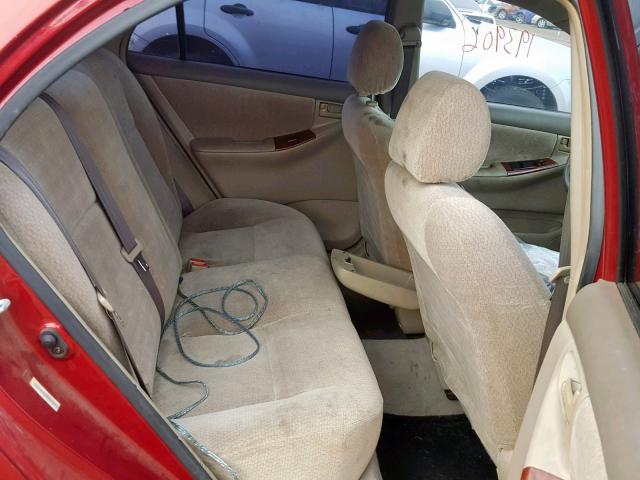 2T1BR32E83C130370 - 2003 TOYOTA COROLLA CE RED photo 6