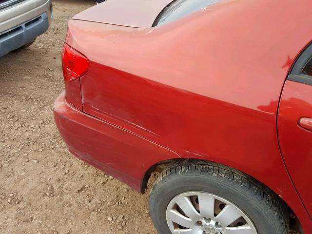 2T1BR32E83C130370 - 2003 TOYOTA COROLLA CE RED photo 9