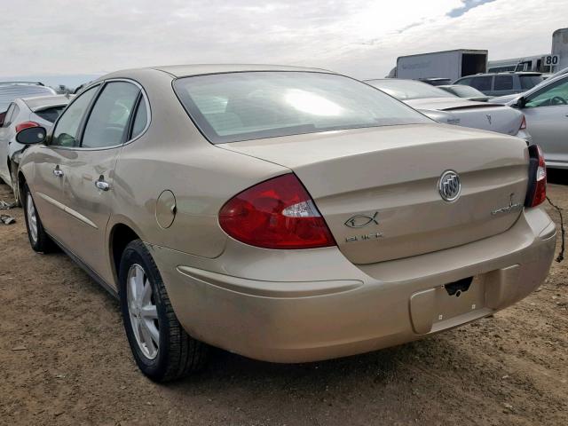 2G4WC532351234166 - 2005 BUICK LACROSSE C BEIGE photo 3