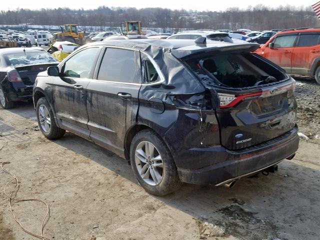 2FMTK4J87FBB63458 - 2015 FORD EDGE SEL BLACK photo 3