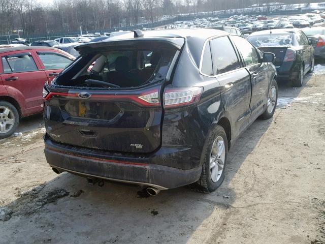 2FMTK4J87FBB63458 - 2015 FORD EDGE SEL BLACK photo 4