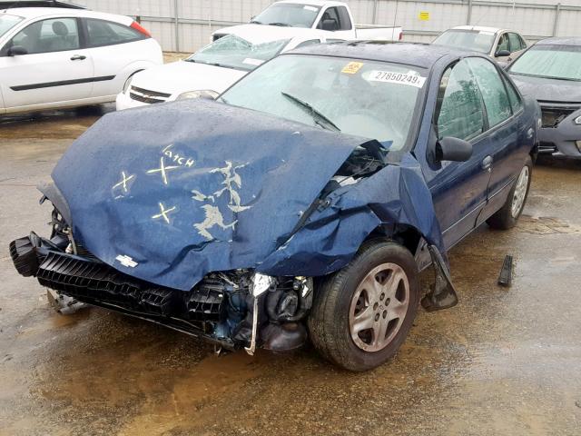 1G1JF5246Y7407381 - 2000 CHEVROLET CAVALIER L BLUE photo 2