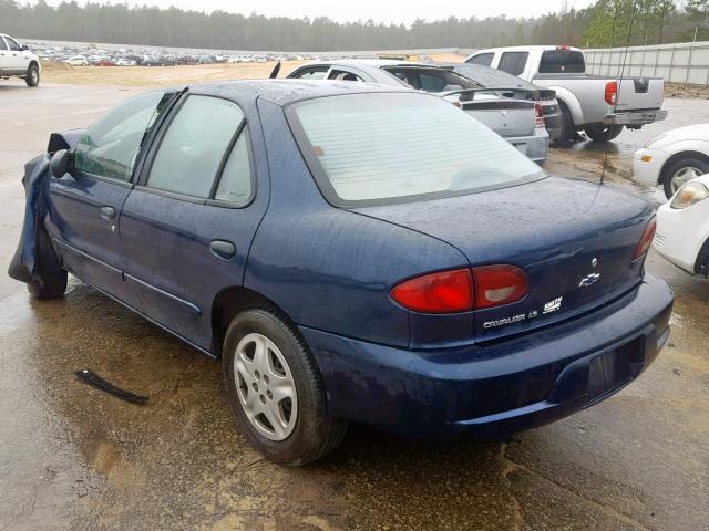 1G1JF5246Y7407381 - 2000 CHEVROLET CAVALIER L BLUE photo 3