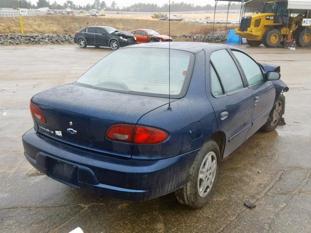 1G1JF5246Y7407381 - 2000 CHEVROLET CAVALIER L BLUE photo 4