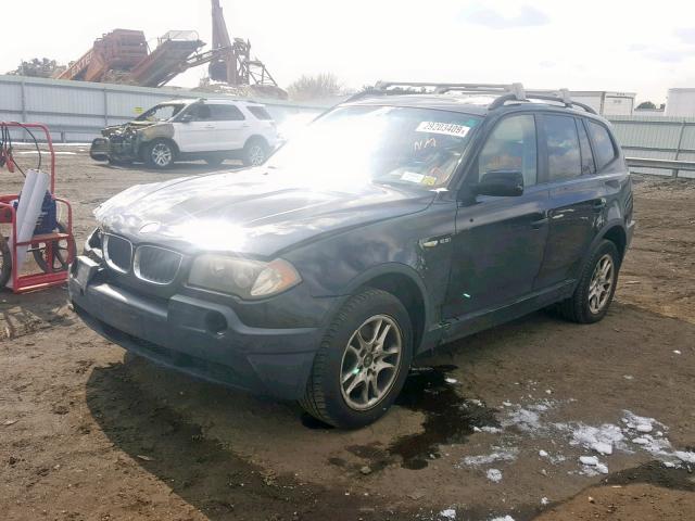 WBXPA73424WC38993 - 2004 BMW X3 2.5I BLACK photo 2