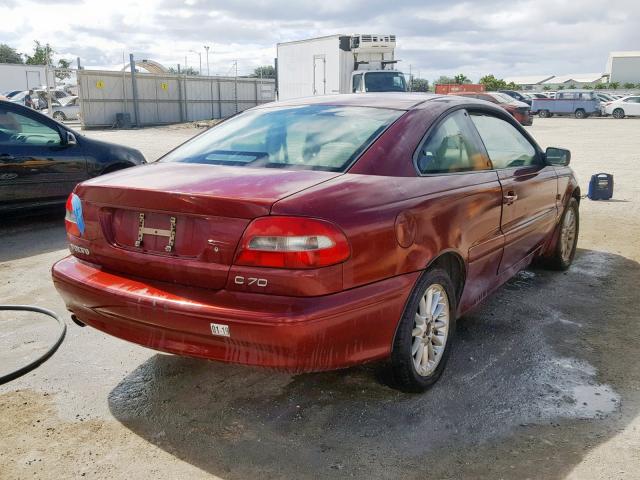 YV1NK56D3YJ018323 - 2000 VOLVO C70 TURBO RED photo 4