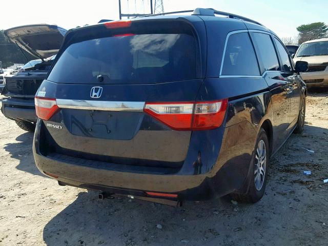 5FNRL5H65BB082414 - 2011 HONDA ODYSSEY EX BLACK photo 4