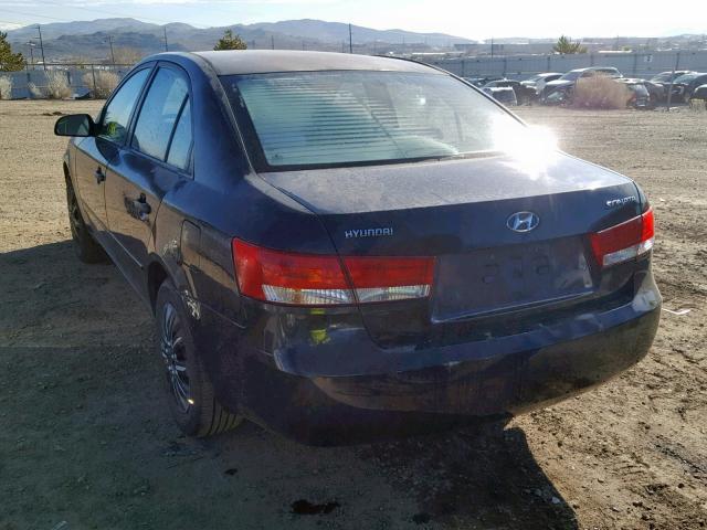 KMHET46C36A082326 - 2006 HYUNDAI SONATA GL BLUE photo 3