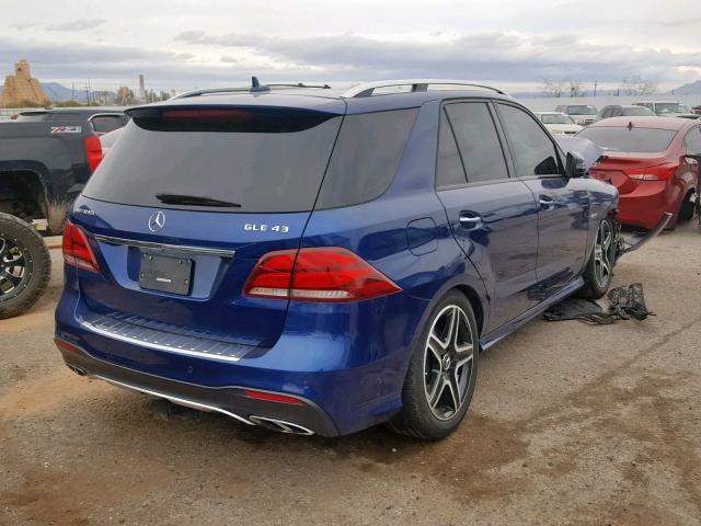 4JGDA6EB3HA977288 - 2017 MERCEDES-BENZ GLE 43 AMG BLUE photo 4