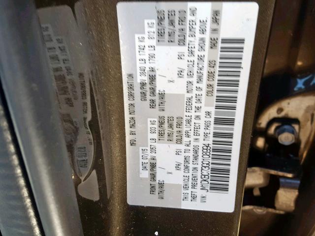 JM1DKBC73G0108994 - 2016 MAZDA CX-3 TOURI GRAY photo 10