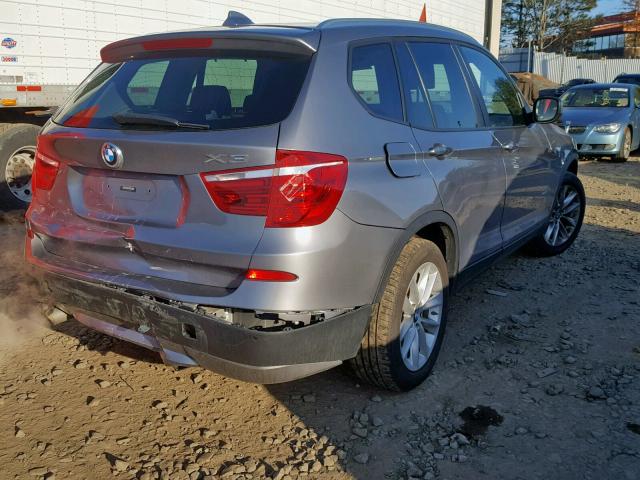 5UXWX9C5XE0D26351 - 2014 BMW X3 XDRIVE2 CHARCOAL photo 4