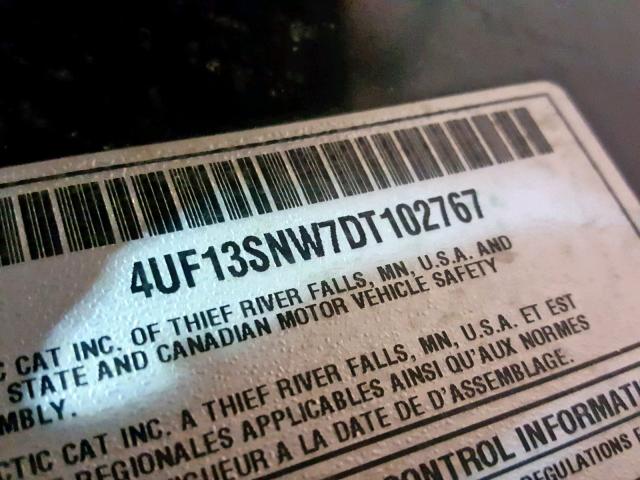 4UF13SNW7DT102767 - 2013 ARCTIC CAT PROCROSS Noir photo 10