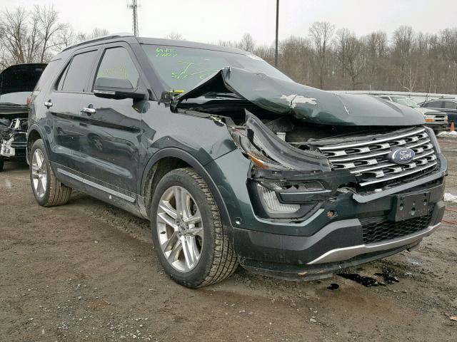 1FM5K8F88GGB02672 - 2016 FORD EXPLORER L GREEN photo 1