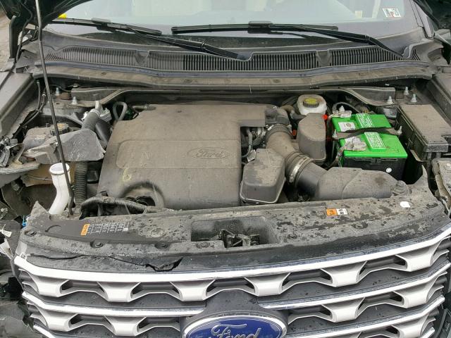 1FM5K8F88GGB02672 - 2016 FORD EXPLORER L GREEN photo 7