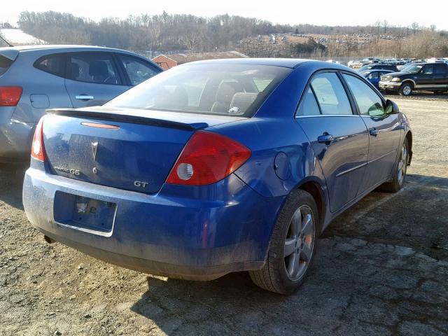 1G2ZH58N674239525 - 2007 PONTIAC G6 GT BLUE photo 4