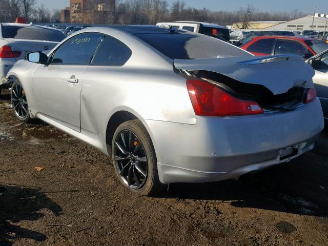 JN1CV6EL0BM260787 - 2011 INFINITI G37 SILVER photo 3