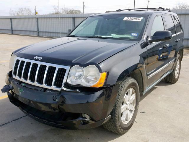 1J8HS58N88C130329 - 2008 JEEP GRAND CHER BLACK photo 2