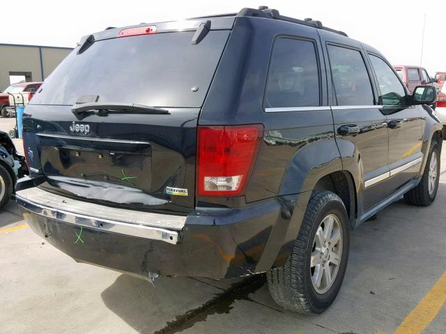 1J8HS58N88C130329 - 2008 JEEP GRAND CHER BLACK photo 4