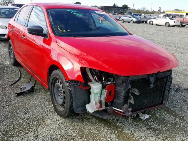 3VW2K7AJ5CM348958 - 2012 VOLKSWAGEN JETTA BASE RED photo 1