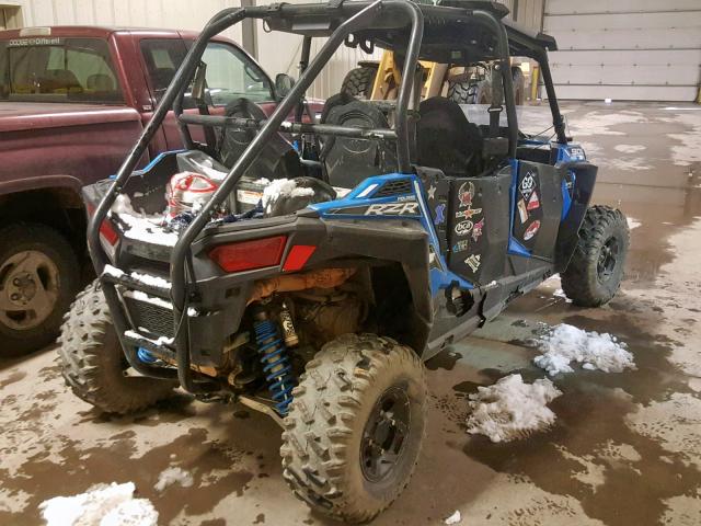 4XAVCE878FB318738 - 2015 POLARIS RZR 4 900 BLUE photo 4