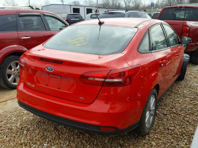 1FADP3F22HL246510 - 2017 FORD FOCUS SE RED photo 4