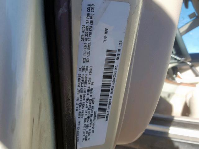 4S4BP61C557322157 - 2005 SUBARU LEGACY OUT GOLD photo 10