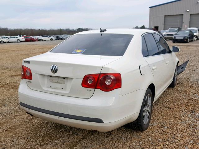 3VWDT71K96M683109 - 2006 VOLKSWAGEN JETTA TDI WHITE photo 4