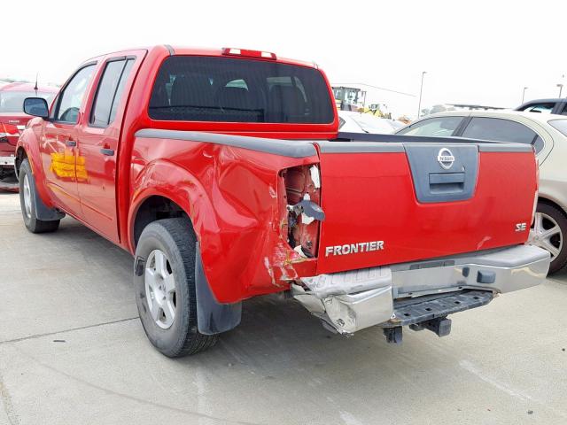 1N6AD07U35C406181 - 2005 NISSAN FRONTIER C RED photo 3