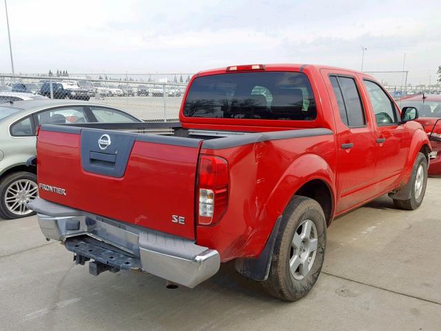 1N6AD07U35C406181 - 2005 NISSAN FRONTIER C RED photo 4