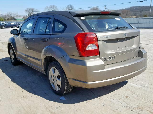 1B3HB28C17D157788 - 2007 DODGE CALIBER GOLD photo 3