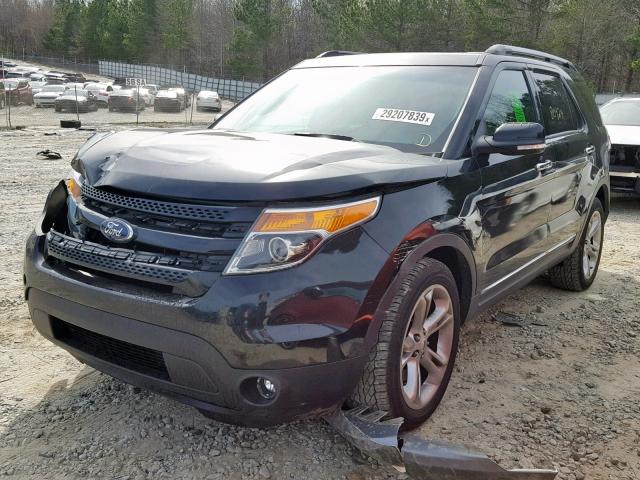 1FM5K7F85FGA20603 - 2015 FORD EXPLORER L BLACK photo 2