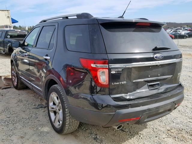 1FM5K7F85FGA20603 - 2015 FORD EXPLORER L BLACK photo 3