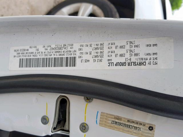 1C4NJCBB5ED624637 - 2014 JEEP COMPASS SP Ақ фото 10