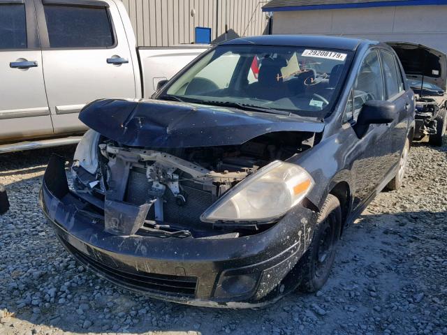 3N1CC11E59L459824 - 2009 NISSAN VERSA S BLACK photo 2