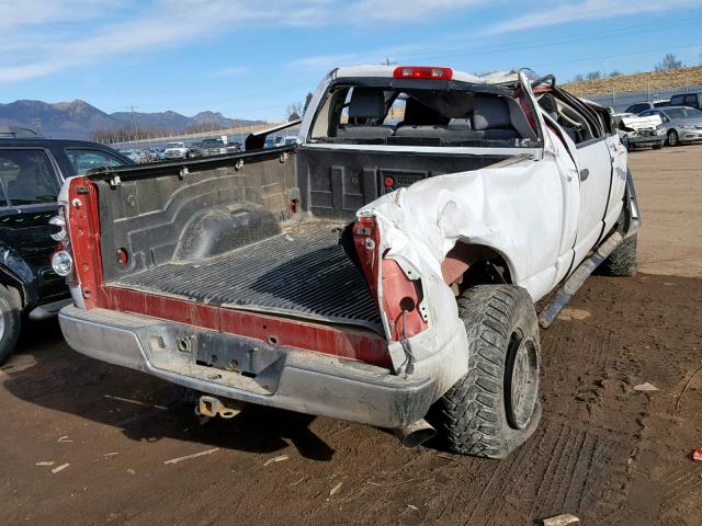 3D7KS29C87G747353 - 2007 DODGE RAM 2500 WHITE photo 4