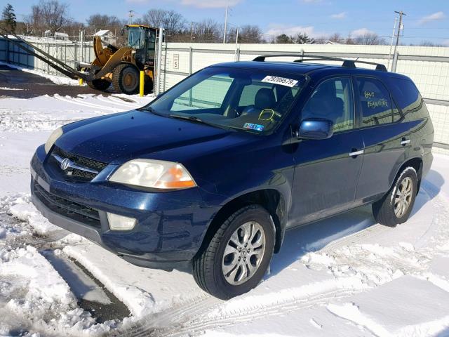 2HNYD18913H553864 - 2003 ACURA MDX TOURIN BLUE photo 2