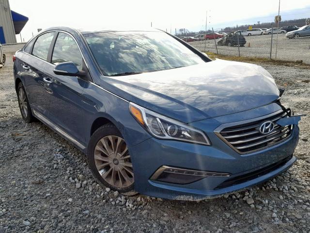 5NPE34AF1FH036184 - 2015 HYUNDAI SONATA SPO BLUE photo 1