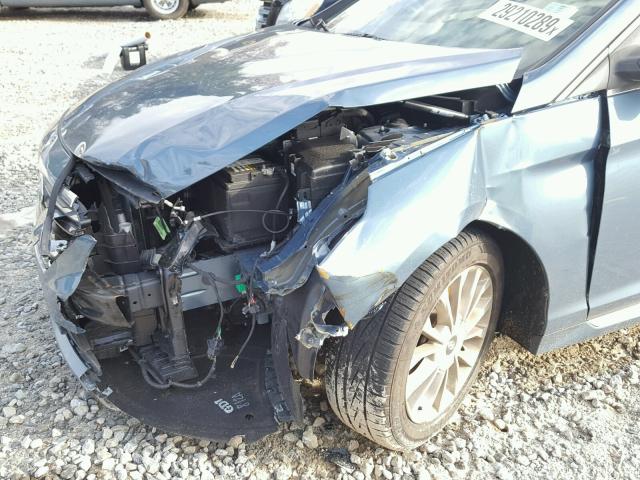 5NPE34AF1FH036184 - 2015 HYUNDAI SONATA SPO BLUE photo 9